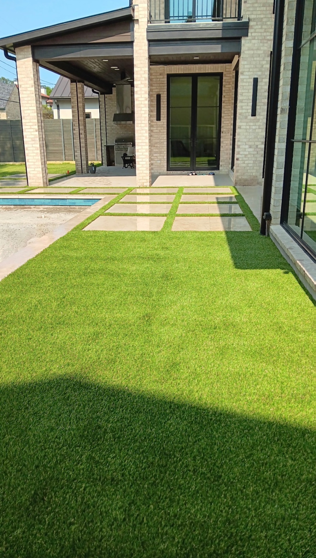 Close-up of turf blades
